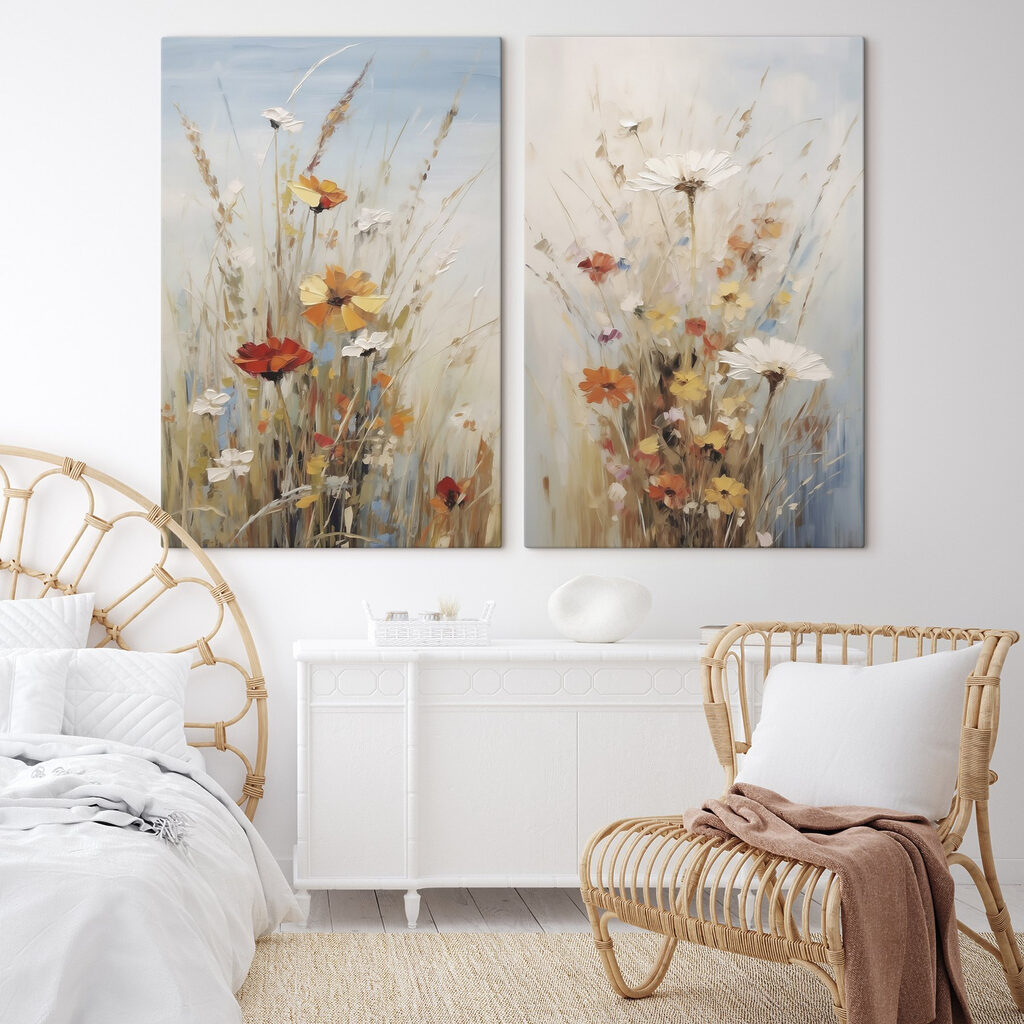 Flores de verano en un interior