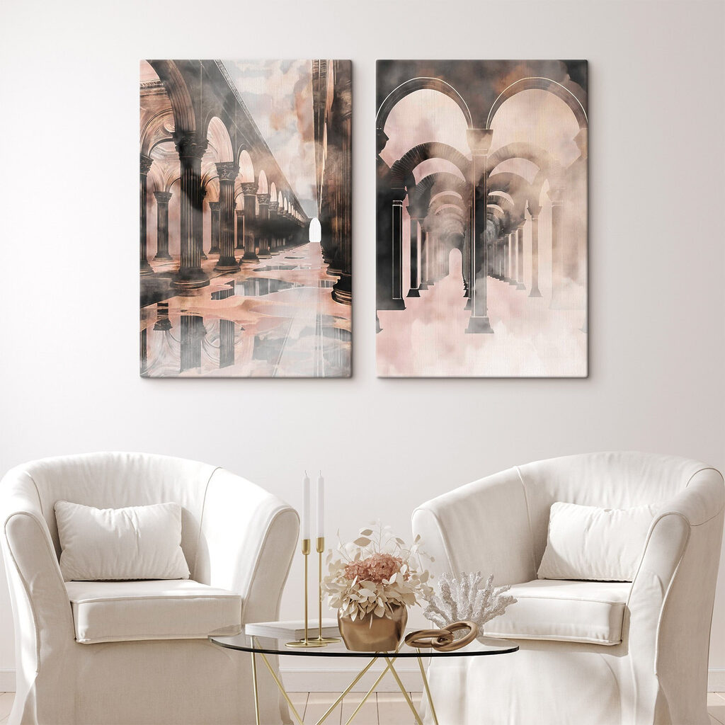 Galería de arcos en un interior