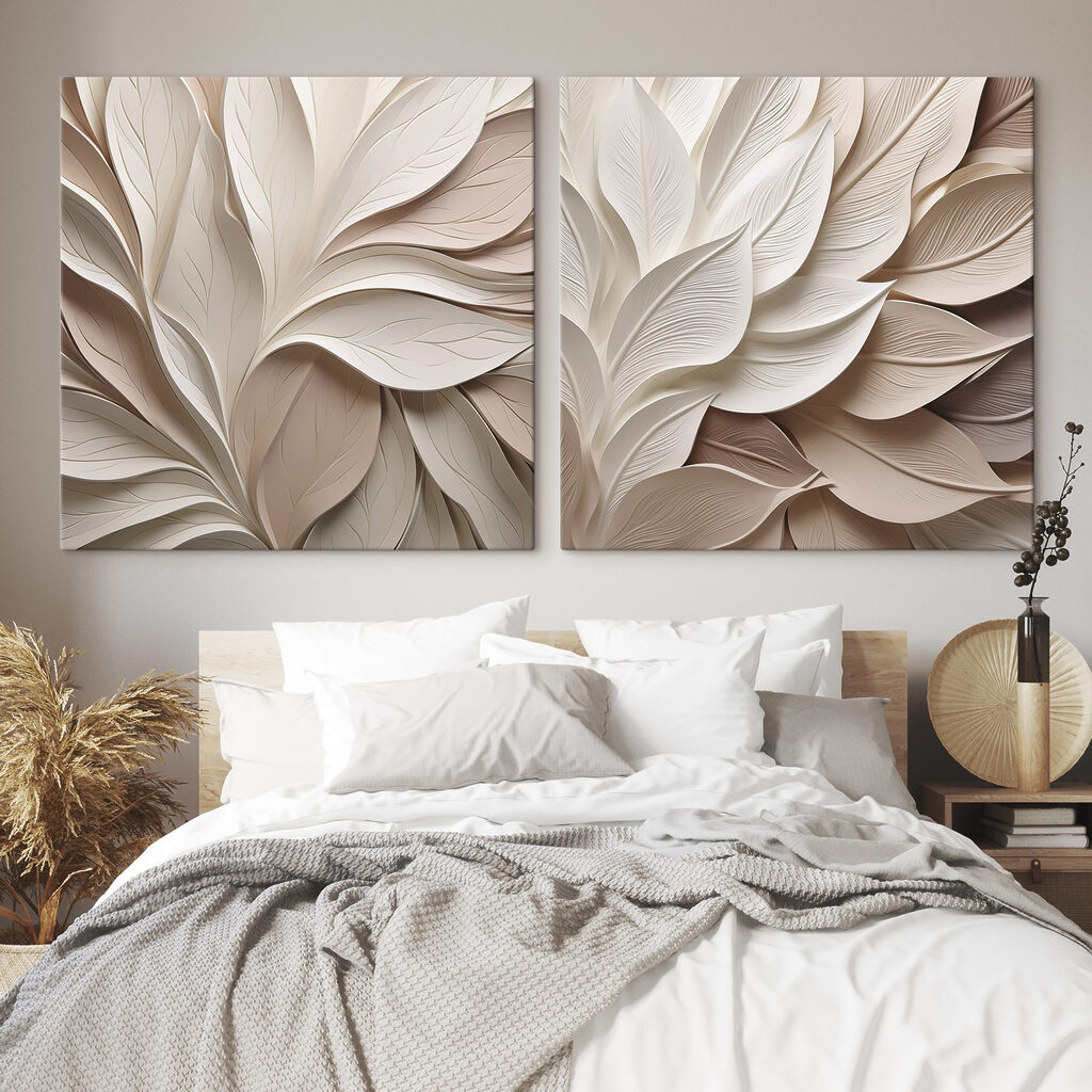 Capas crema y beige en un interior