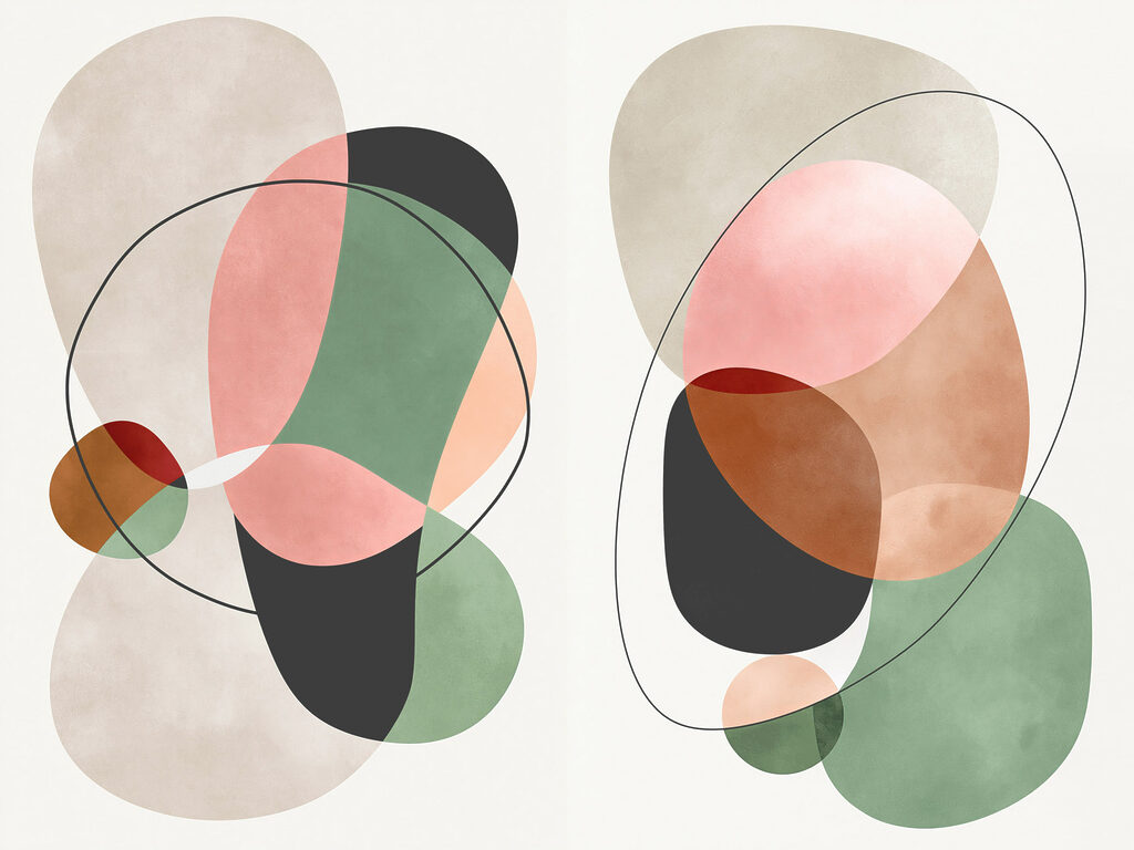 Círculos con líneas finas — diseño completo
