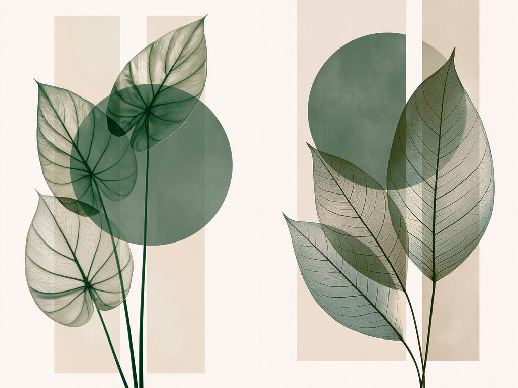 Hojas verdes elegantes — diseño completo