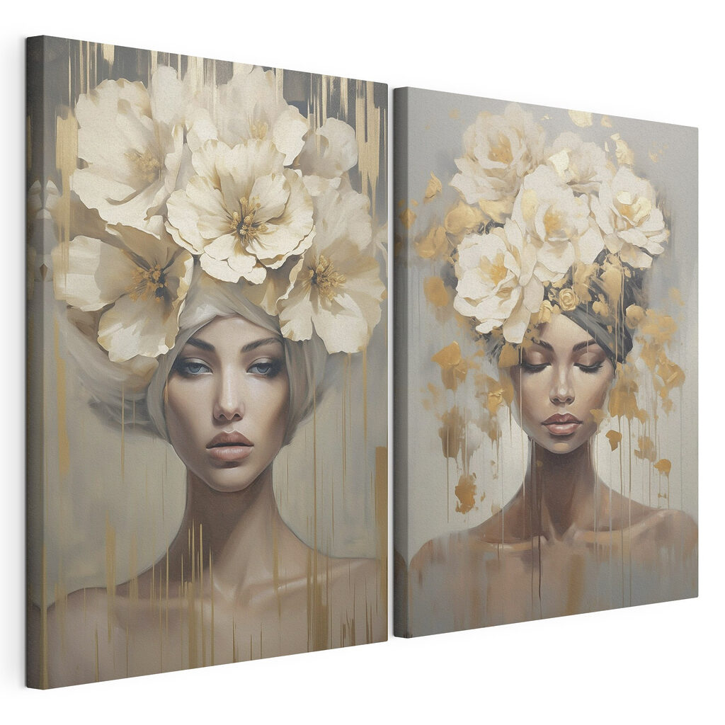 Mujeres con coronas florales — vista del producto