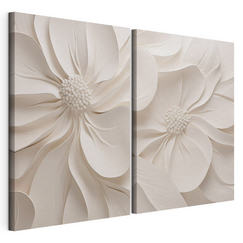 Flor blanca en relieve — vista del producto