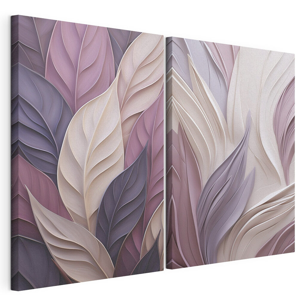 Hojas en pliegues lilas — vista del producto