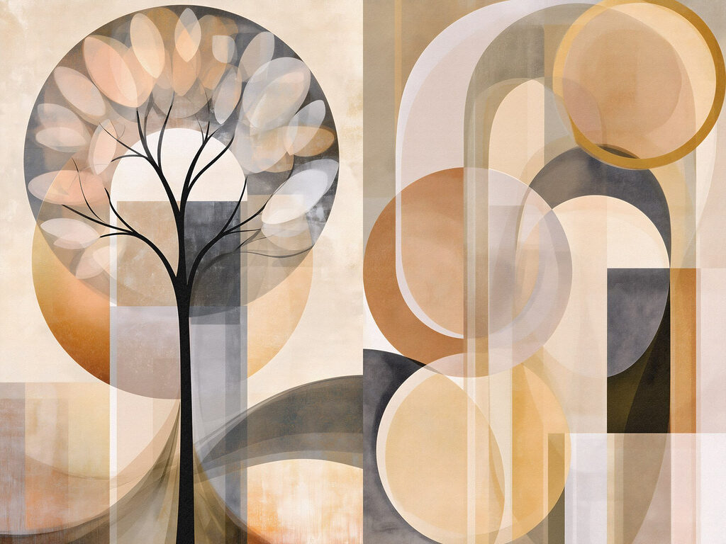 Árbol con círculos — diseño completo