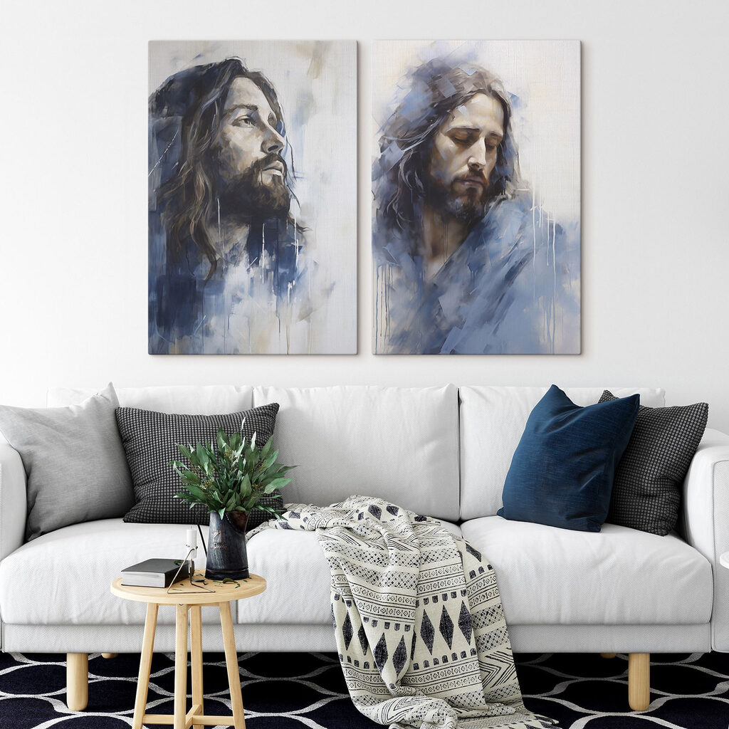 Hombres en bruma azul — interior 2