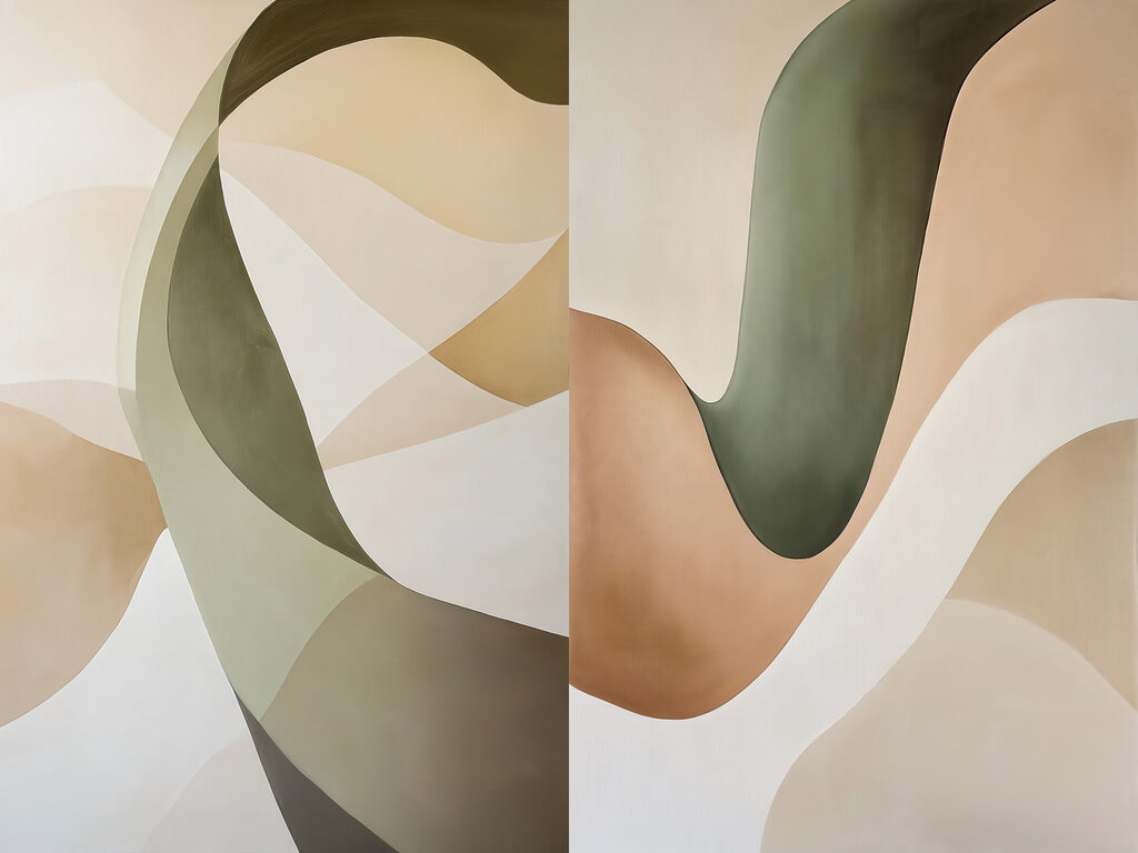 Ondas en verde oliva — diseño completo