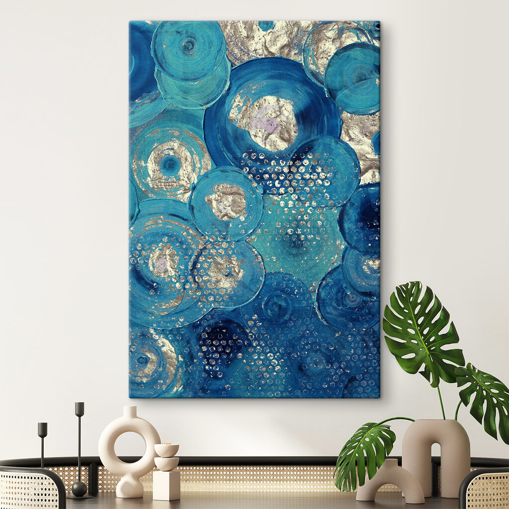 Círculos azules con brillo — interior 10