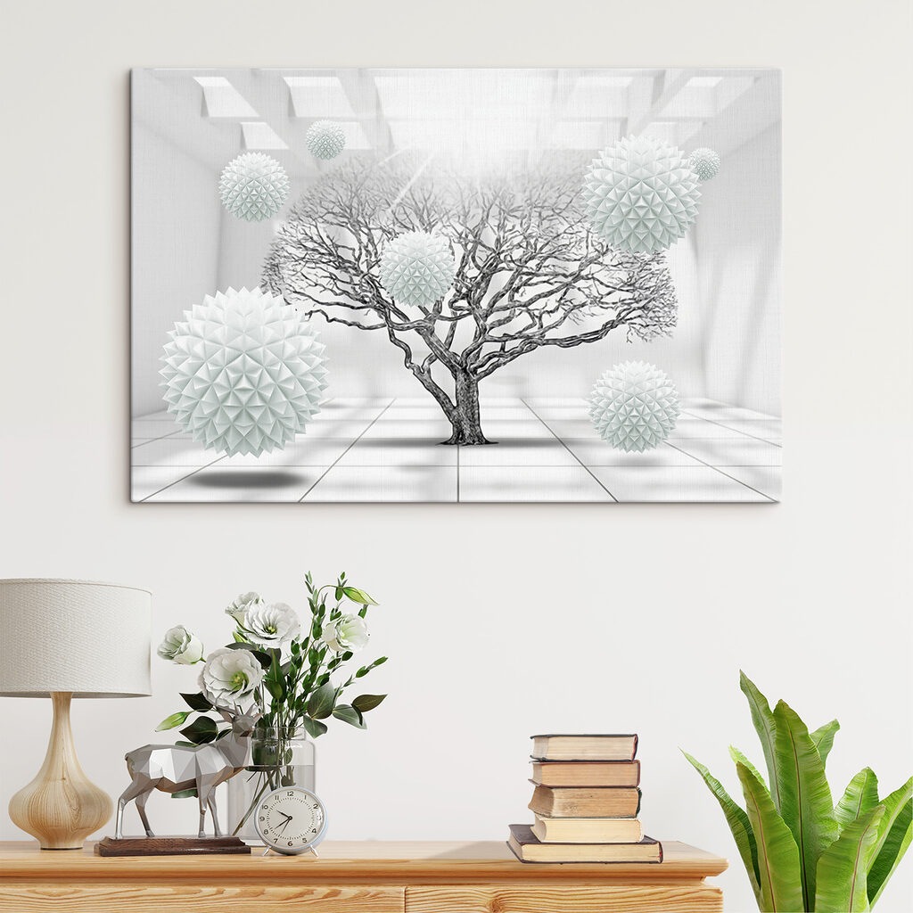 Árbol entre esferas en un interior