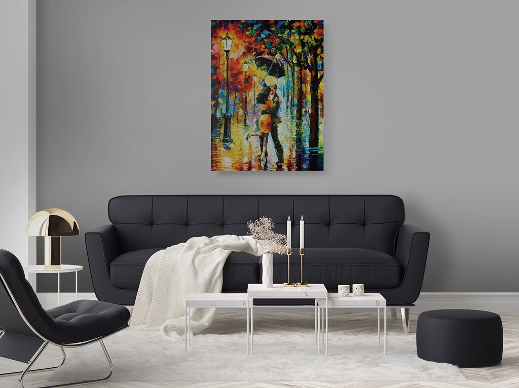 Beso bajo la lluvia — interior 2