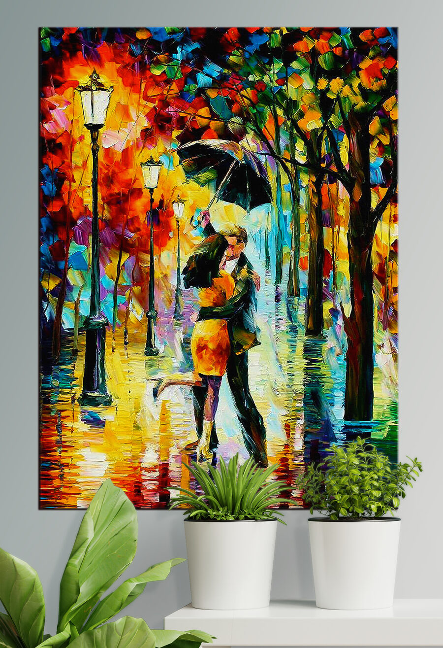 Beso bajo la lluvia — interior 1