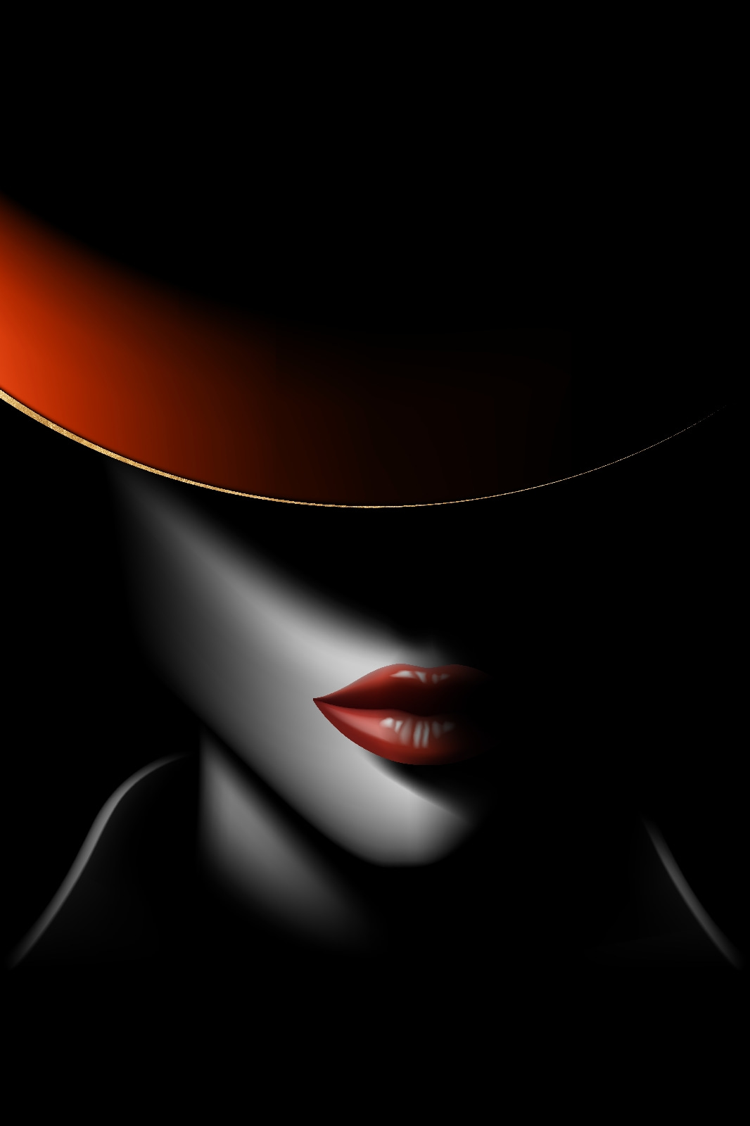 Rostro bajo el sombrero — diseño completo