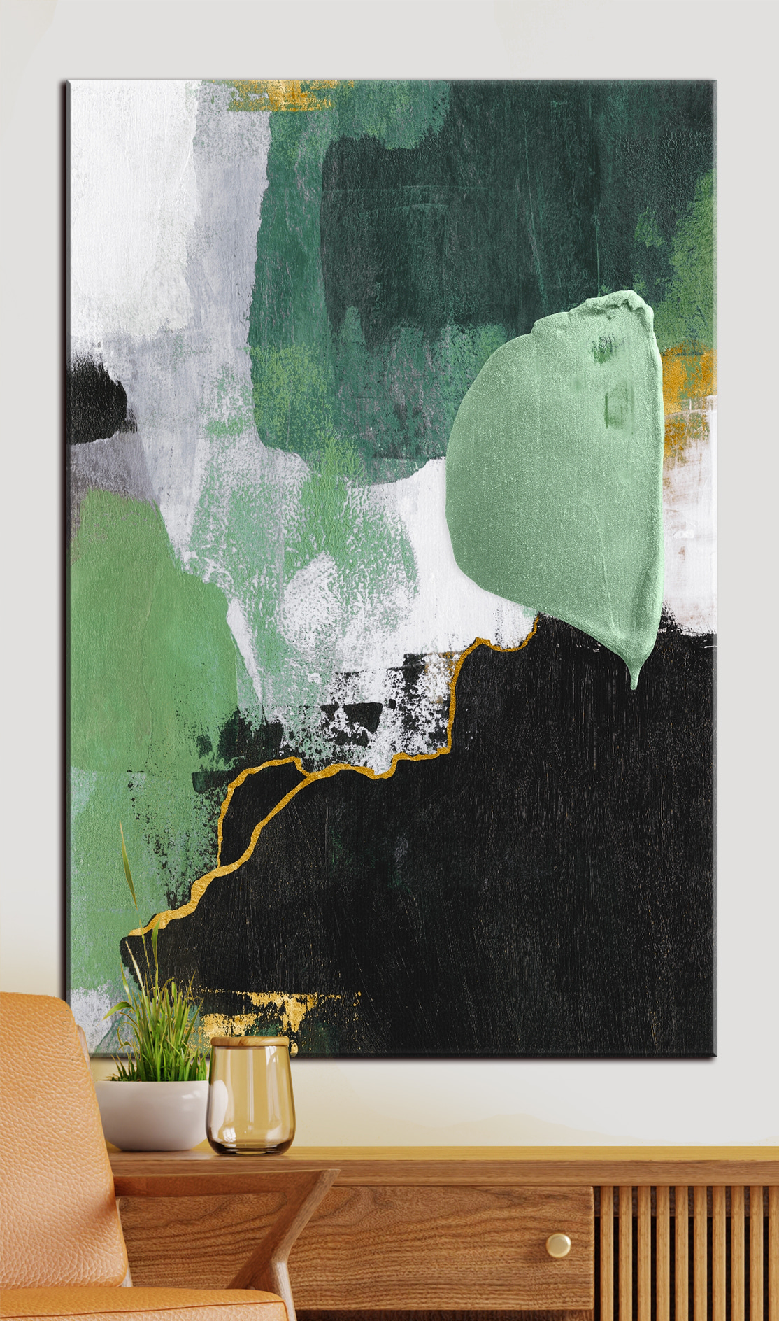 Planos verdes con oro — interior 1