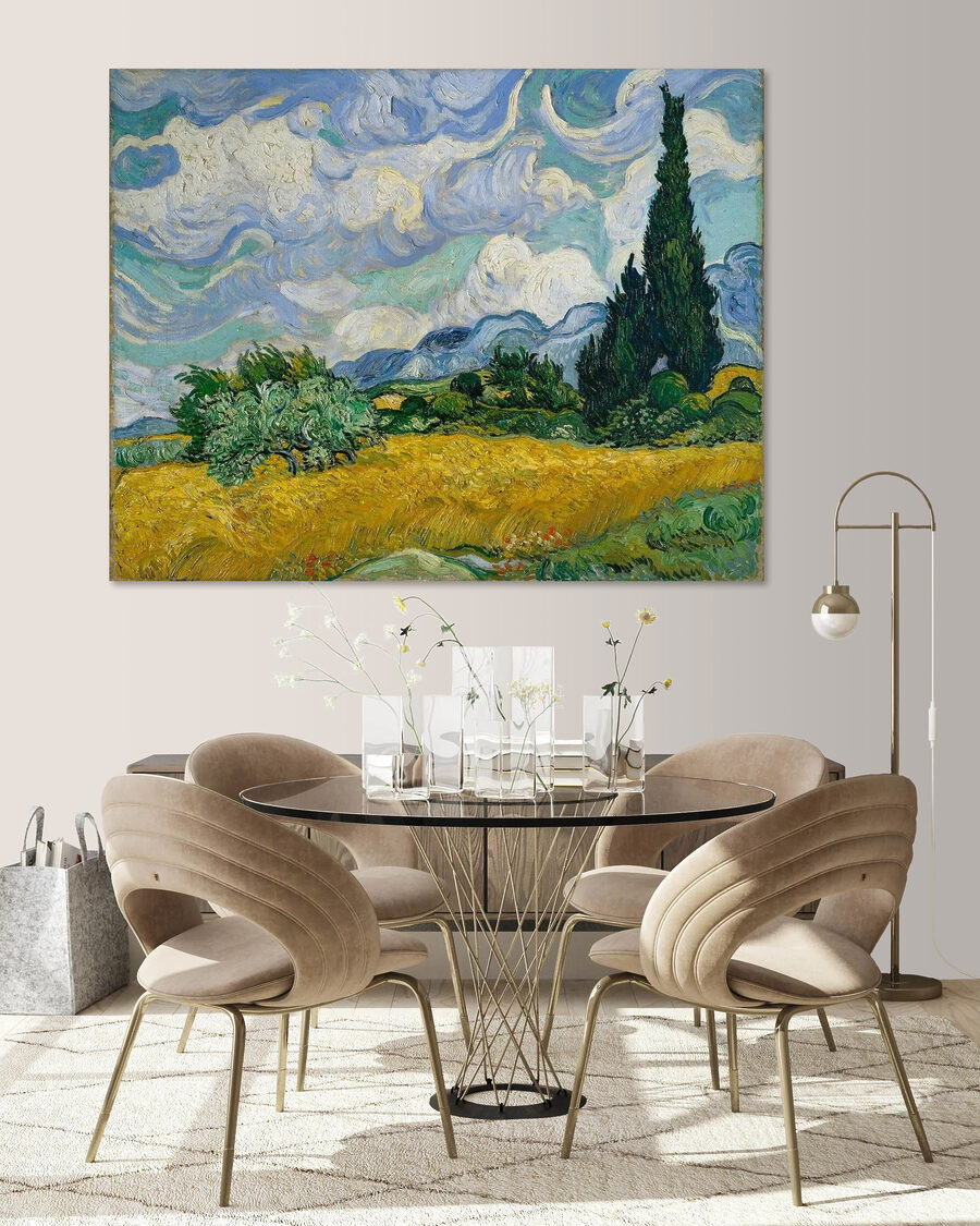 Cipreses bajo nubes giratorias — interior 4