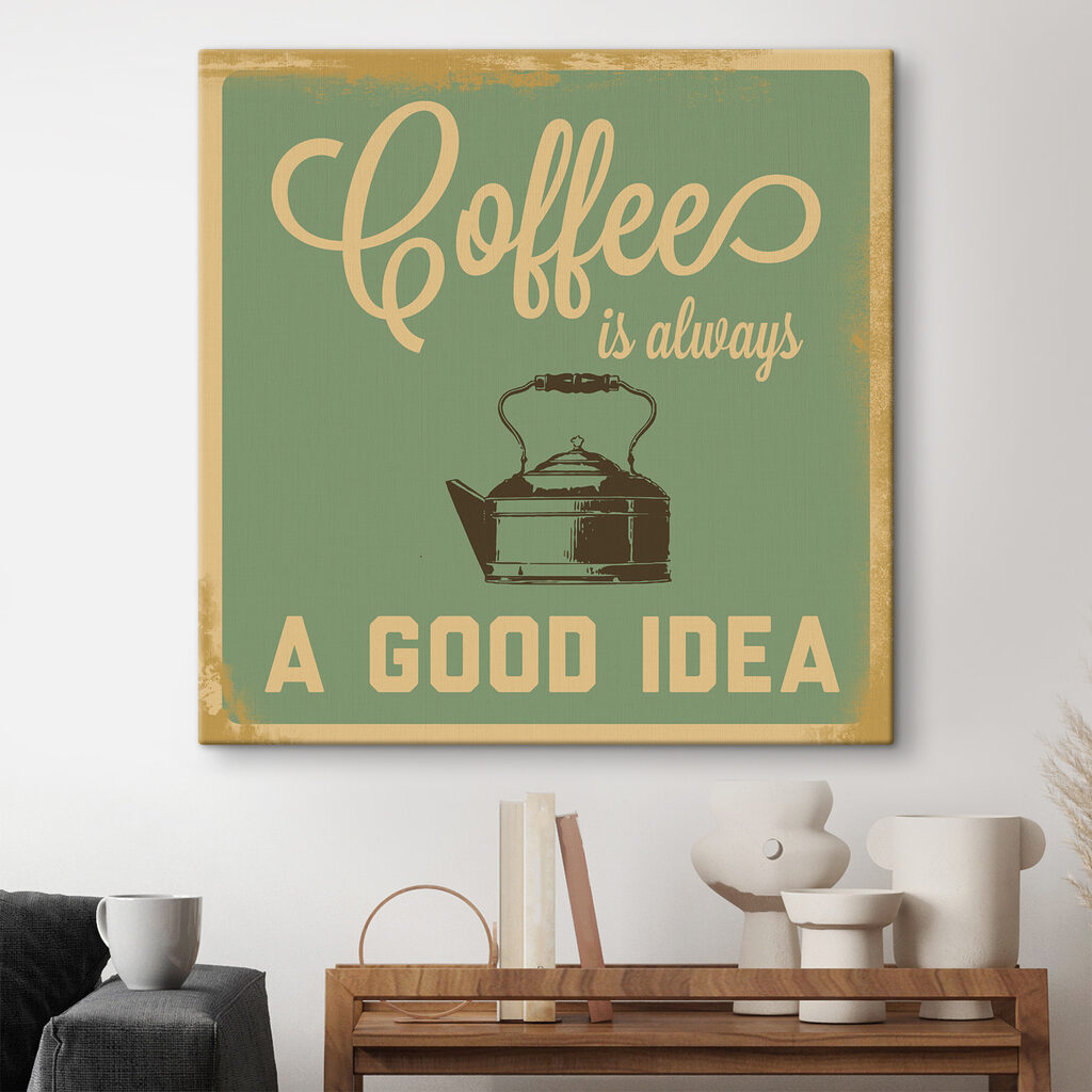 Tiempo para el café en un interior