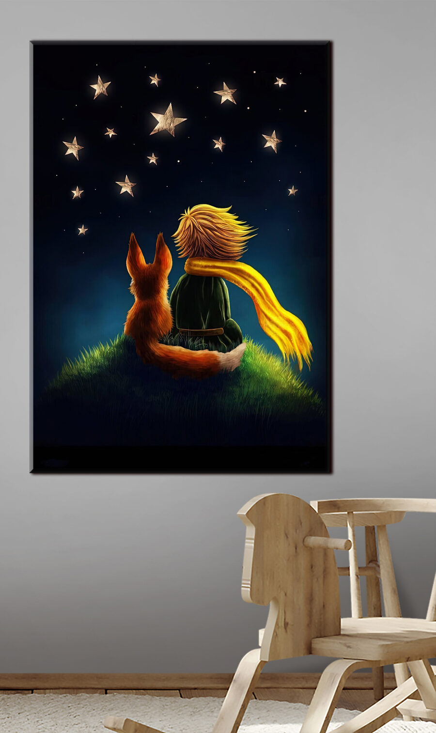 Juntos bajo las estrellas en un interior