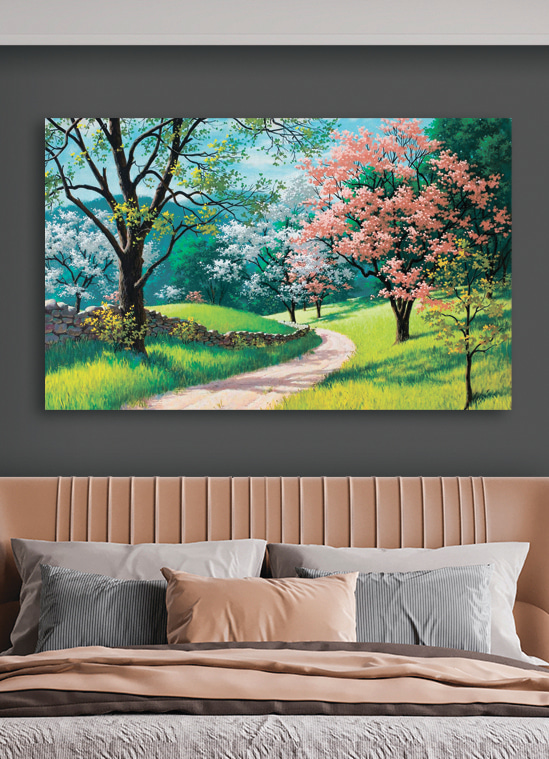 Sendero con flores rosas — interior 2