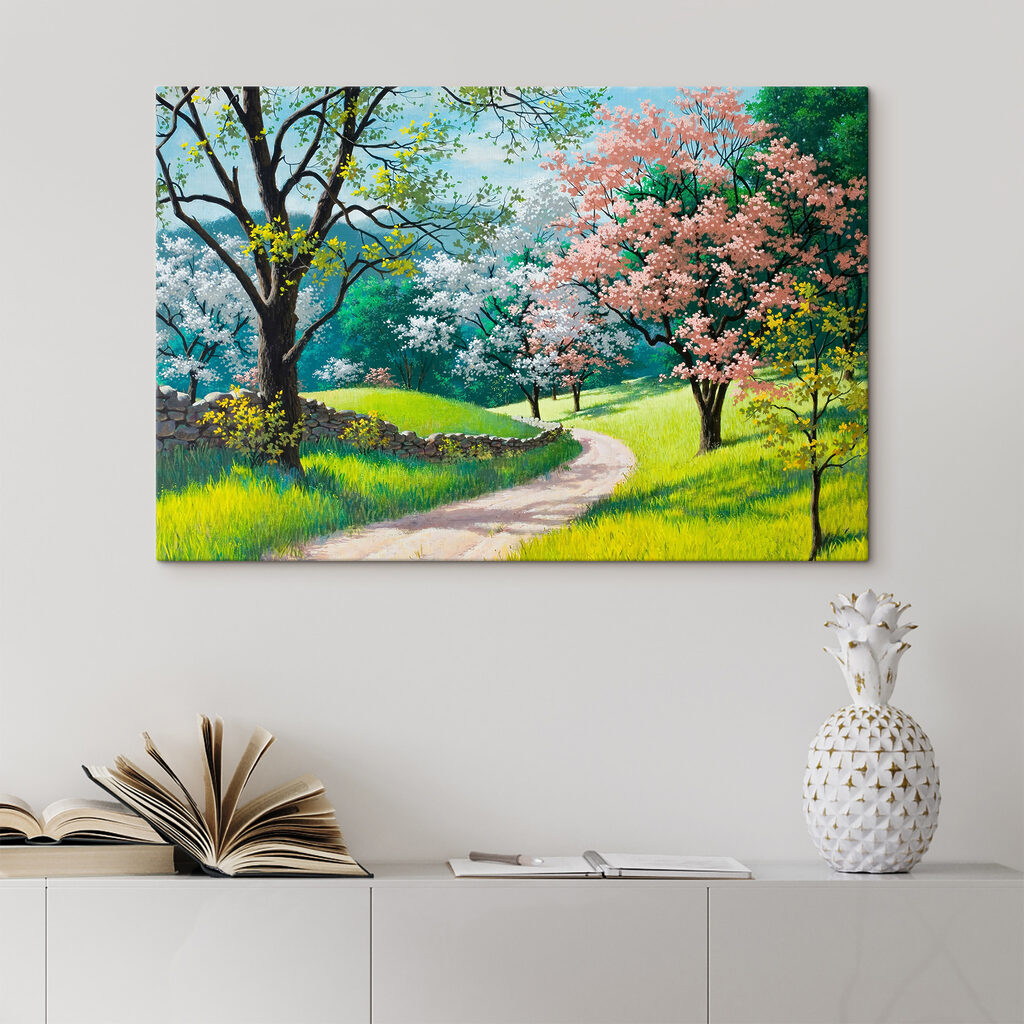 Sendero con flores rosas — interior 4