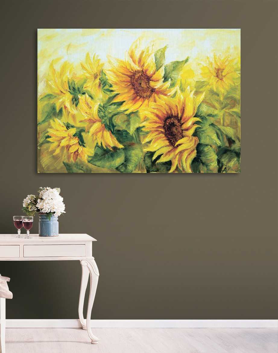 Girasoles en amarillo cálido — interior 3