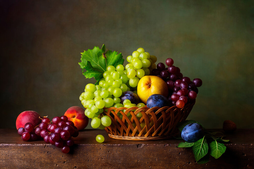 Cesta de frutas — diseño completo