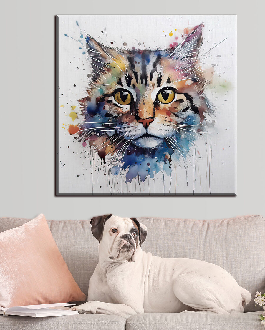 Gatito en acuarela — interior 1