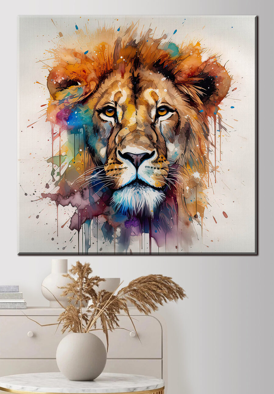 León de melena colorida — interior 1