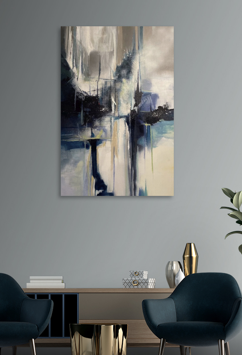 Reflejos oscuros en pintura — interior 1