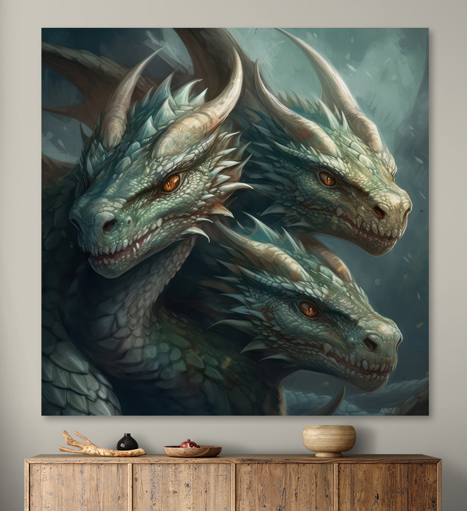 Tres dragones en sombra — interior 3