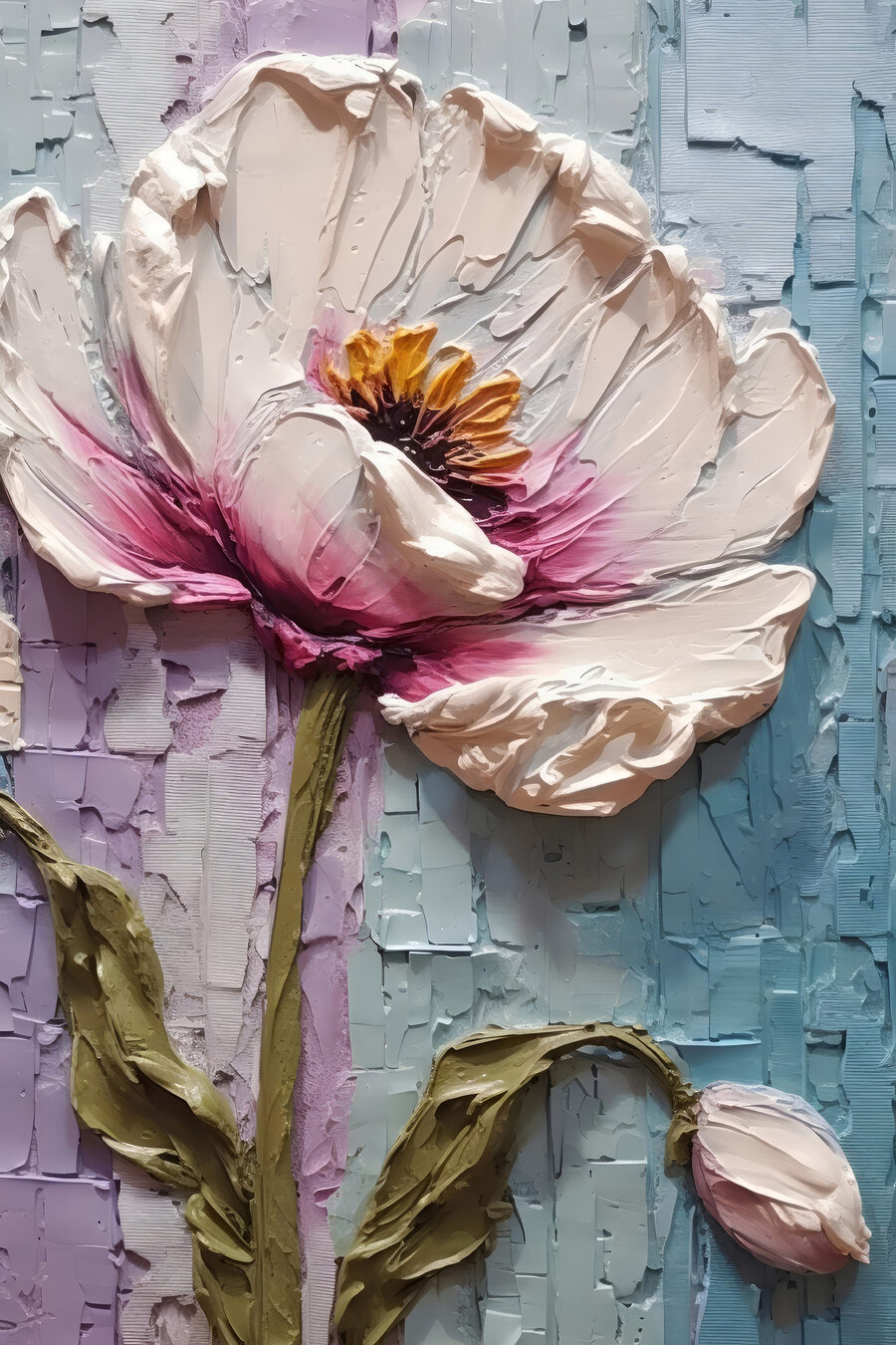 Flor de pinceladas — diseño completo