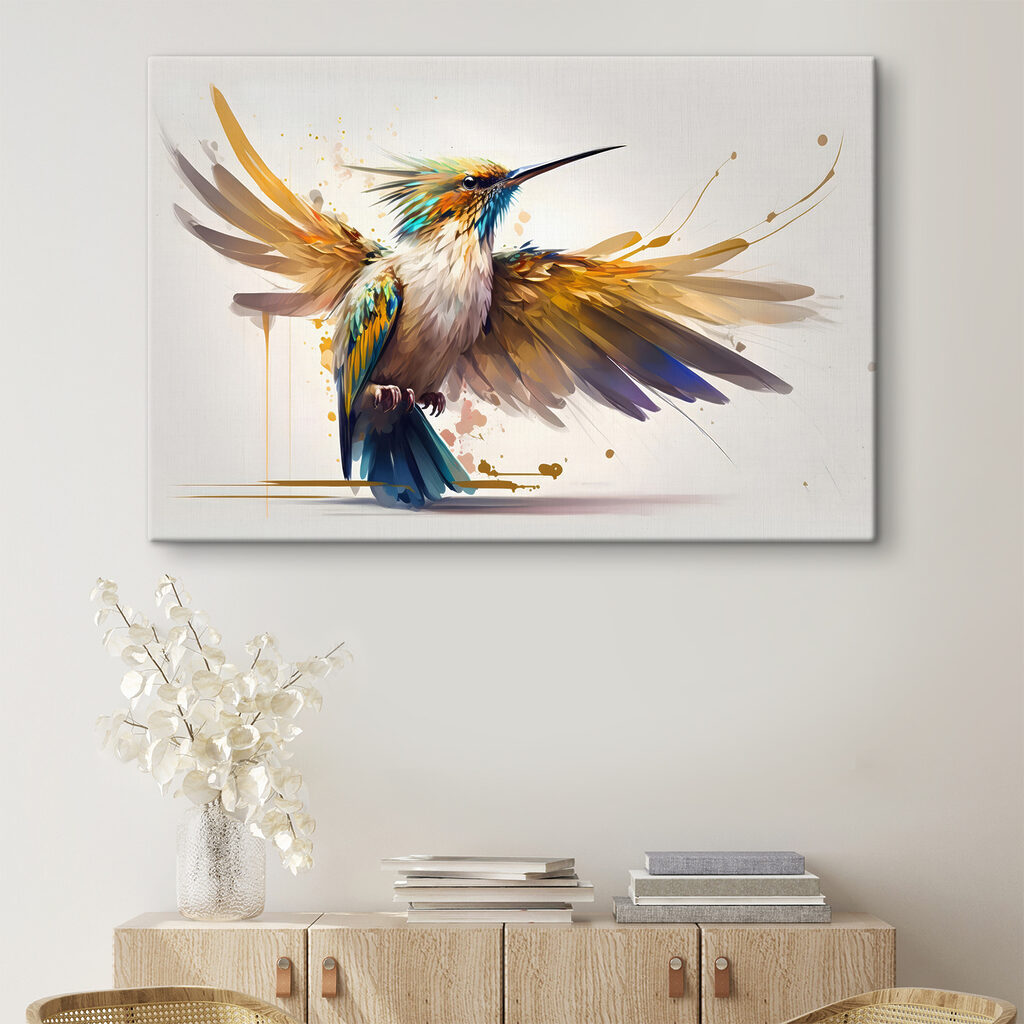 Colibrí de alas abiertas — interior 4