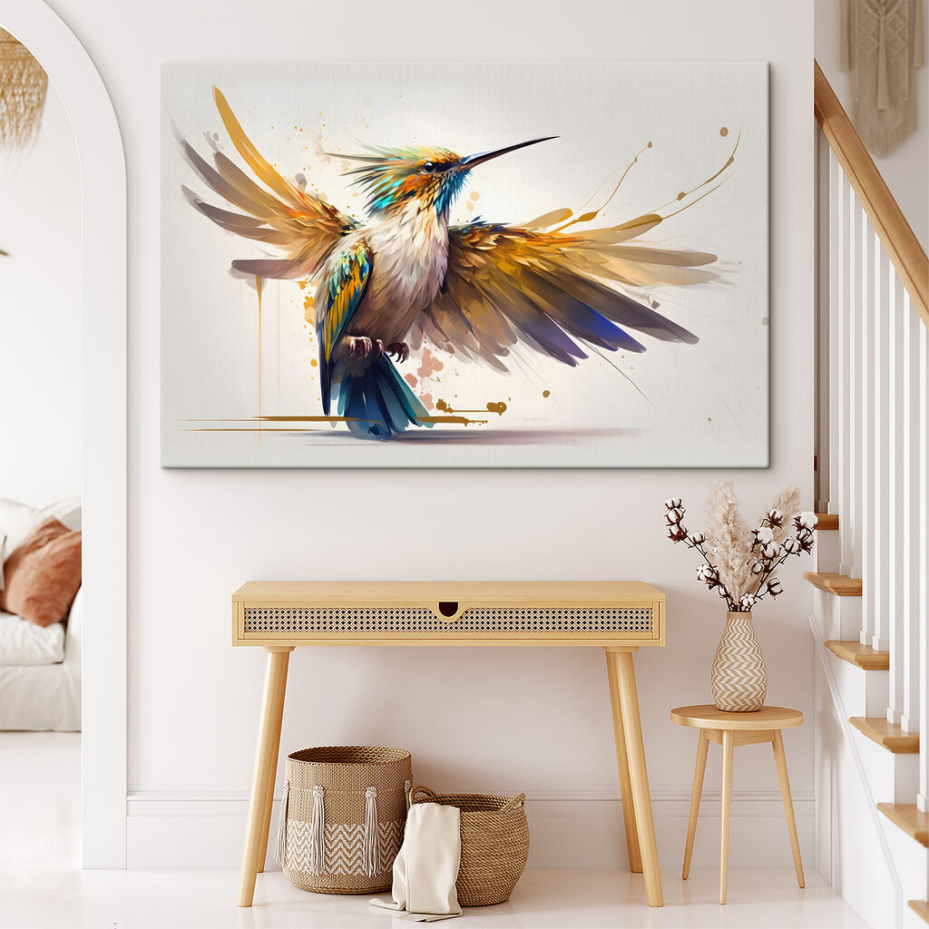 Colibrí de alas abiertas — interior 5