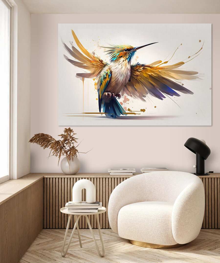 Colibrí de alas abiertas — interior 2