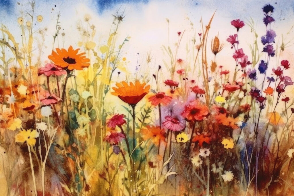 Flores silvestres de verano — diseño completo