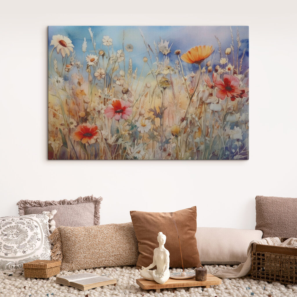 Flores bajo cielo azul — interior 3