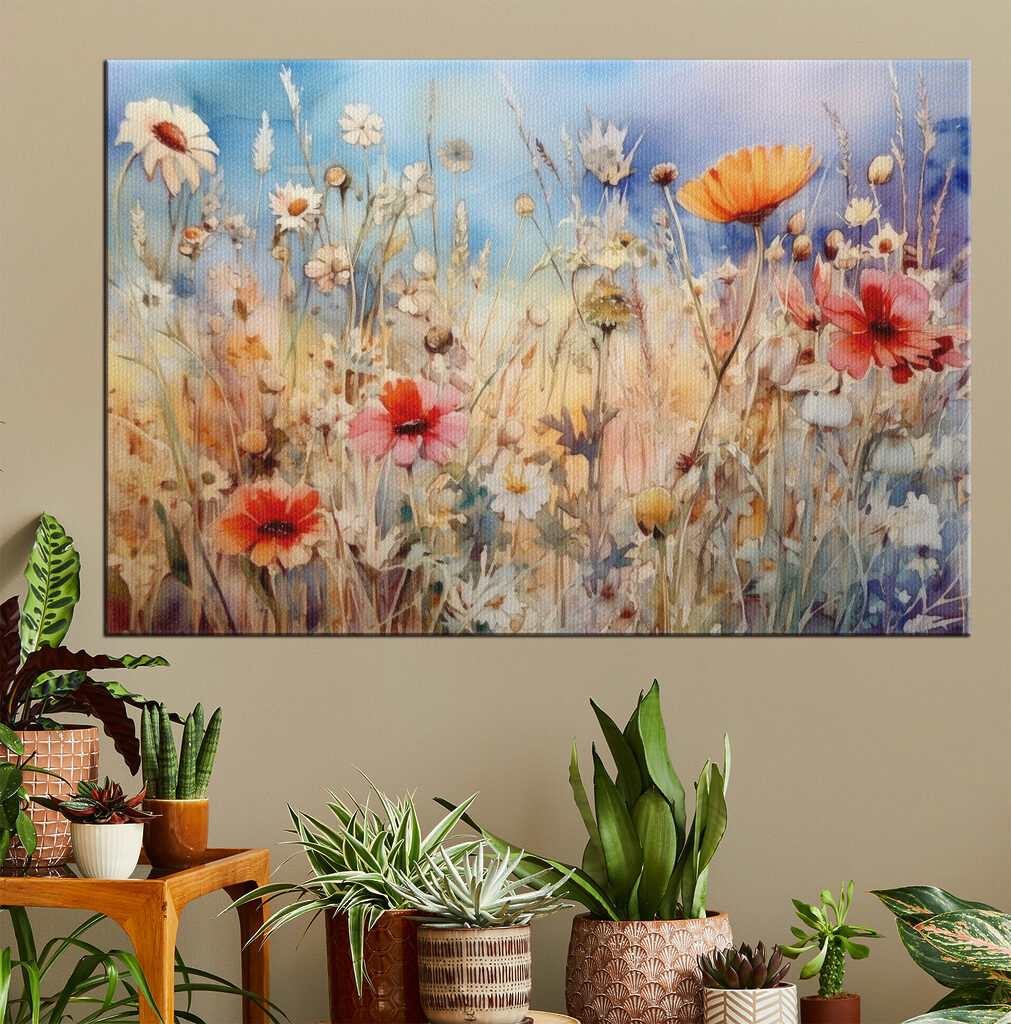 Flores bajo cielo azul — interior 2