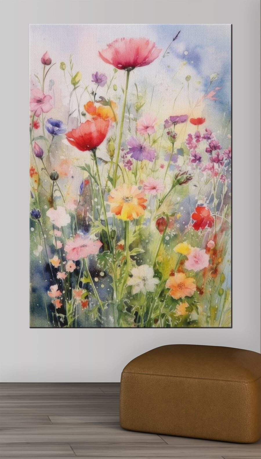 Pradera de colores en un interior