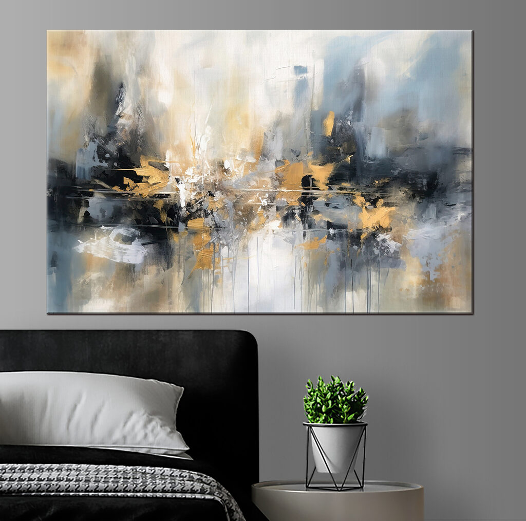 Fragmentos dorados abstractos — interior 2
