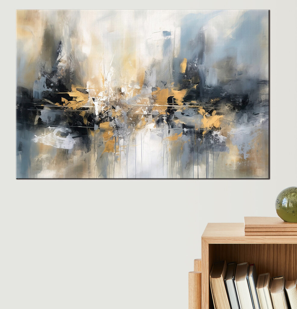 Fragmentos dorados abstractos — interior 1