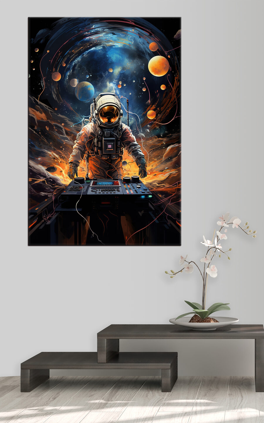 DJ entre planetas en un interior