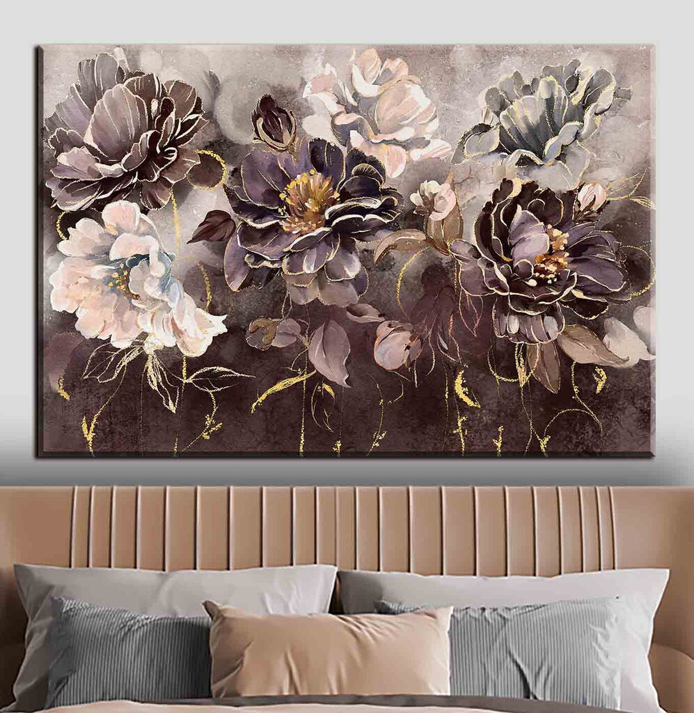 Flores en gris profundo — interior 2