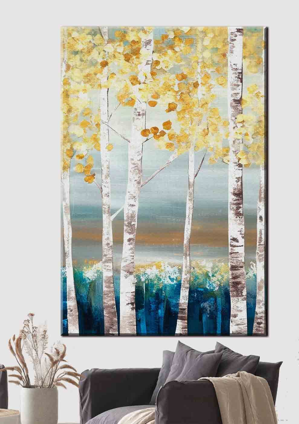Abedules con hojas amarillas — interior 1