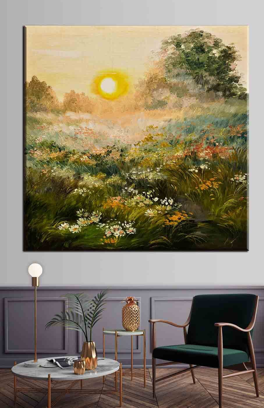 Atardecer sobre el campo — interior 2