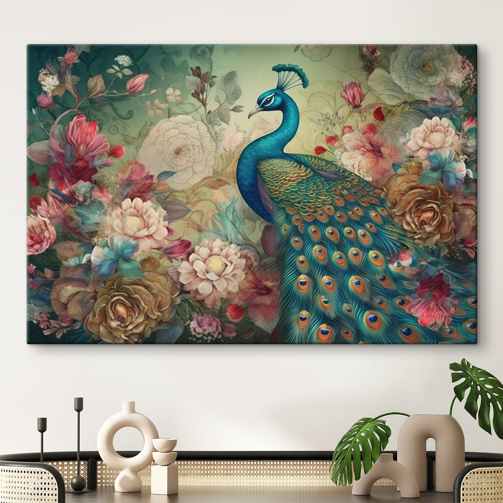 Pavo real en rosal — interior 5