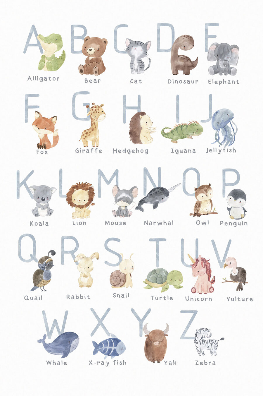 Alfabeto de animales — diseño completo