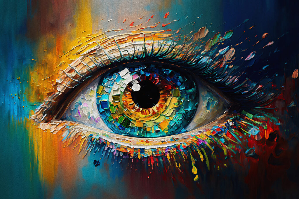 Ojo de mosaico — diseño completo
