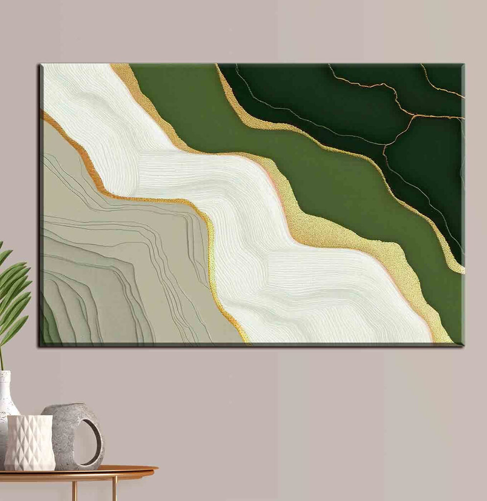 Capas verdes sobre crema — interior 2