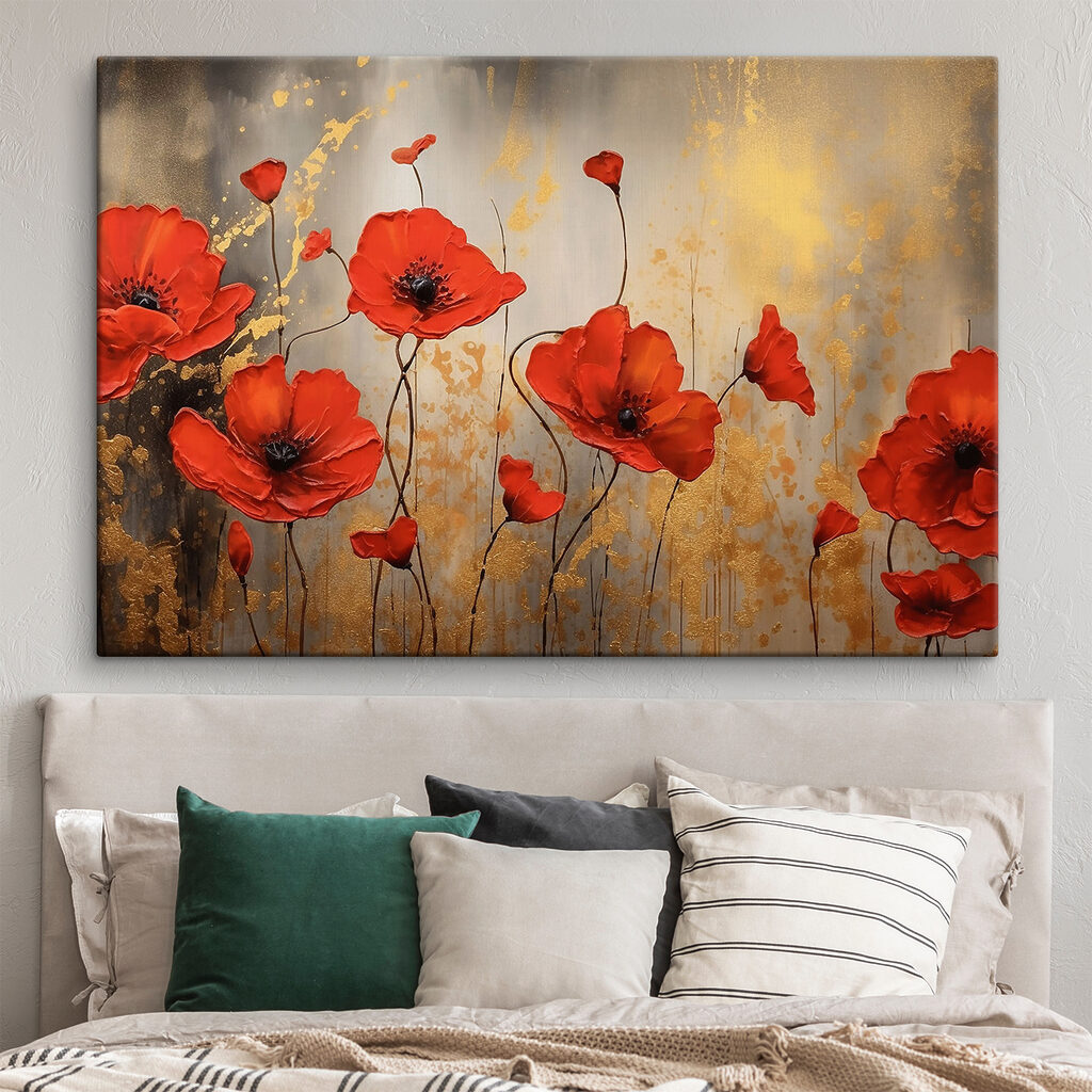 Amapolas sobre fondo dorado — interior 4