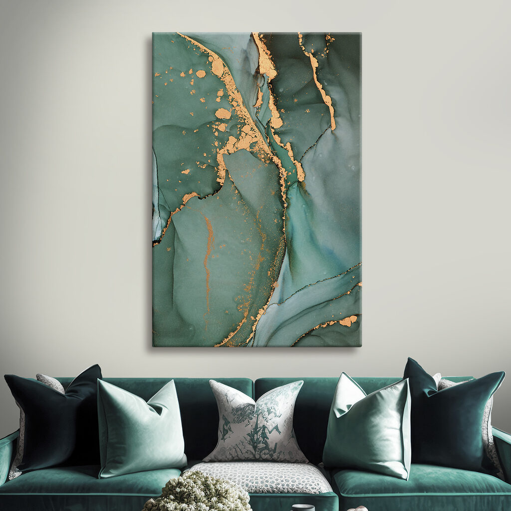 Verde con ramificaciones doradas — interior 1