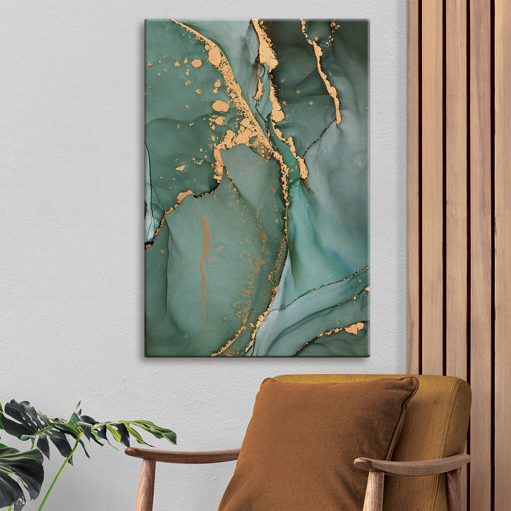 Verde con ramificaciones doradas — interior 2