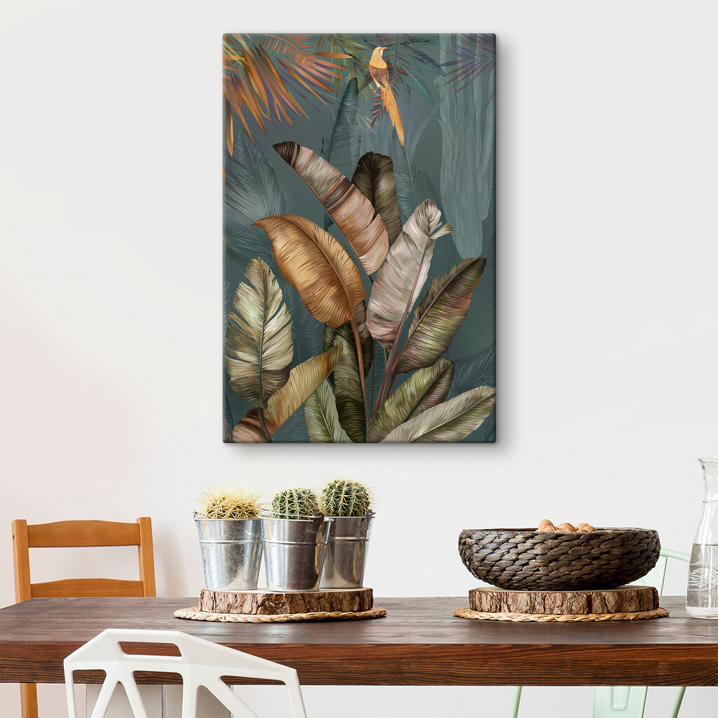 Hojas tropicales en cobre — interior 3